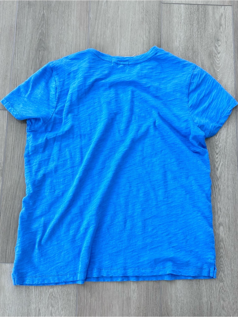 GOLDIE pima cotton crewneck short sleeve T shirt white blue small - Picture 3 of 9